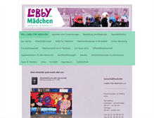 Tablet Screenshot of lobby-fuer-maedchen.de